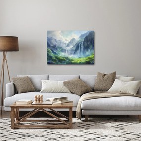 Obraz - Údolie vodopádov (70x50 cm)