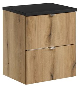 Závesná skrinka pod umývadlo Nova Oak s doskou 50 cm dub coast evoke