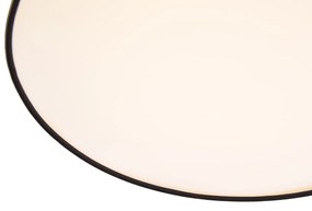 Inteligentné stropné svietidlo čierne 35 cm vrátane LED a diaľkového ovládania - Flat Drum