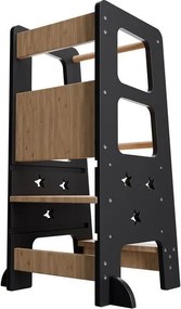 Rastúca detská učebná veža, ružová, výškovo nastaviteľná