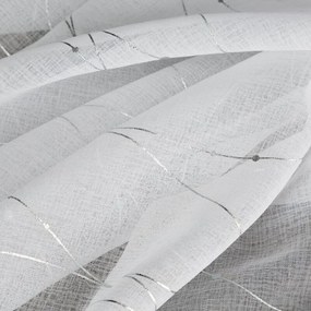 Dekorstudio Hotová etamínová záclona ARLENA so strieborným vzorom 140x270cm