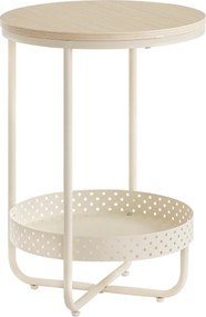 Odkladací stolík E1015 CRM, krémová