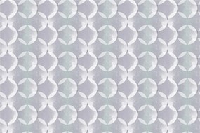 Tapeta šedé usporiadané kruhy - 75x1000 cm