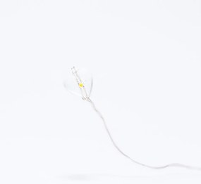 DECOLED Svetelná reťaz LED na batérie, so srdiečkami, teplá biela, 20 LED, 2,3 m