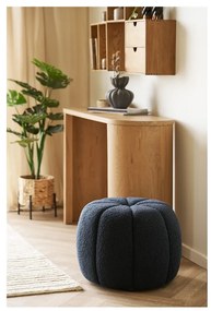 Tmavomodrý taburet z textílie buklé Paisley – House Nordic