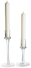 Butlers INVISIBLE Sklenený svietnik na dlhú sviečku 15 cm