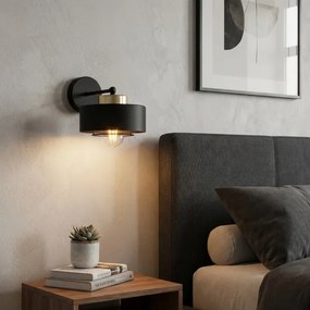 Brilagi - Nástenné svietidlo SPRING 1xE27/60W/230V čierne/zlaté