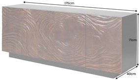 Dizajnová komoda Zion 175 cm tmavohnedá akácia