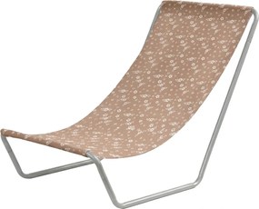 Skladacie plážové ležadlo SAND FLOWERS, červené