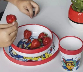 Sada plastového riadu Tlapková patrola - Paw Patrol s kelímkom a protišmykom - 3 diely