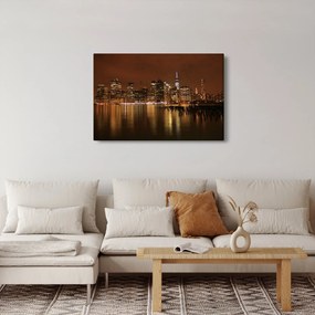 Obraz nočného mesta (90x60 cm)