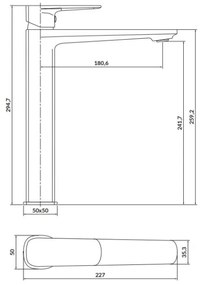 Cersanit S951-393 - Umývadlová batéria LARGA 29,5 cm zlatá