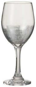 Pohárik na víno so striebornou mriežkou Silver Glass - Ø 8*21 cm