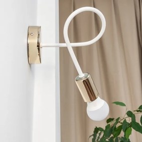 Nástenné svietidlo OXFORD 1xE27/15W/230V zlatá/biela