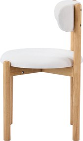 Jídelní židle Yoko z masivu krémová/hnědá