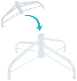 Modrý umelý vianočný stromček, 180 cm 708 vetiev