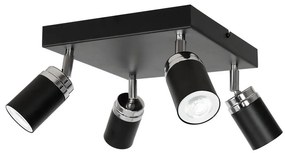 Bodové svietidlo RENO 4xGU10/8W/230V čierna/chróm