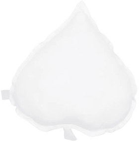 Lněný polštář lipový list bílý 38×43 cm