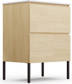 Blumfeldt Johnstone, umývadlo a skrinka do kúpeľne, 60 cm, keramické umývadlo