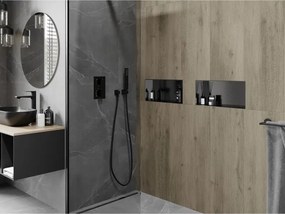 Mexen X-Wall-NR, polica na zapustenie bez príruby 45 x 20 cm, grafitová matná - 19E1452010