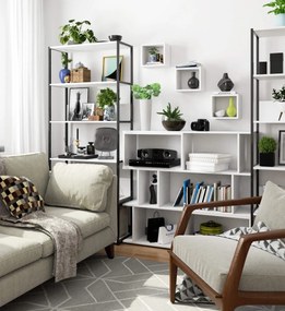 Súprava políc Kika 25x25 cm biela