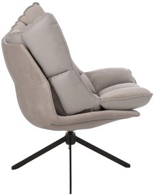 Béžové zamatové relaxačné kreslo Chair Relax Bubby Beige - 78*73*92cm