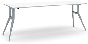 Rokovací stôl WIDE, 2000 x 800 mm, biela