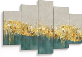 Obraz - Textúra so zlatým dekorom (150x105 cm)