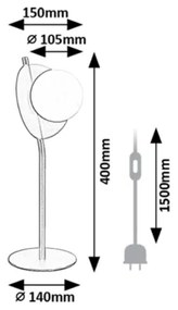 Rabalux 74221 - Stolná lampa JULES 1xG9/5W/230V