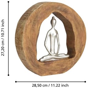 Eglo 427414 - Dekorácia KEMAMAN 27,2x28,5 cm drevo/živica