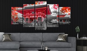 Artgeist Obraz - Kyoto, Japan (5 Parts) Wide Veľkosť: 200x100, Verzia: Premium Print