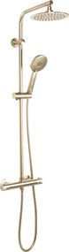 Rea Bliss, termostatická sprchová sada s hornou dažďovou sprchou, zlatá matná, REA-P8413