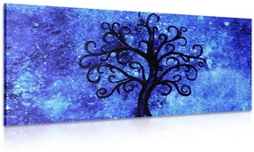 Obraz strom života na modrom pozadí - 120x60