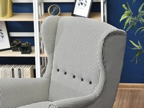 Kreslo ušiak Margis (čierna). Akcia -20%. Vlastná spoľahlivá doprava až k Vám domov. 1136067