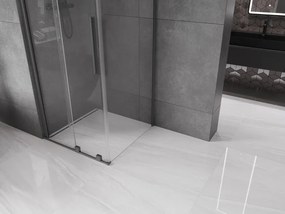 Mexen Velar, sprchový kút s posuvnými dverami 120 x 120 cm, 8mm číre sklo, brúsený grafit, 871-120-120-01-95