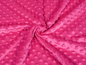 Biante Detské posteľné obliečky do postieľky Minky 3D bodky MKP-018 Purpurové Do postieľky 100x135 a 40x60 cm