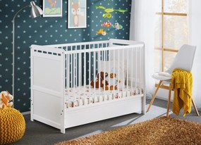 Detská postieľka 60 cm ASM Teressa 26 WW BT+M (biela) (s matracom a úl. priestorom). Vlastná spoľahlivá doprava až k Vám domov. 1024547