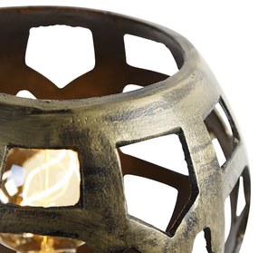 Priemyselná stolná lampa starožitné zlato - Bobby