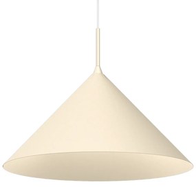 Závesné svietidlo Visby, 1x krémové kovové tienidlo, (fi 46cm), cr