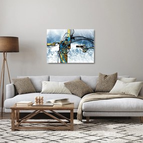 Abstraktný sklenený obraz (70x50 cm)