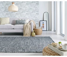 Tmavosivý vlnený koberec Flair Rugs Minerals, 120 x 170 cm