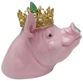 Crowned Pig dekorácia viacfarebná