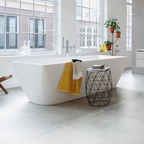 DURAVIT DuraSquare voľne stojaca vaňa z materiálu DuraSolid, s odtokom v strede (vytvarovaný sklon na oboch stranách), 1850 x 850 x 610 mm, biela, 700430000000000