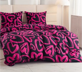 Obliečky z mikrovlákna AMORYS ružové Rozmer obliečky: 2 ks 70 x 80 cm | 160 x 200 cm