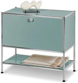 Kovová odkladacia skrinka »CN3« s 1 výklopným priečinkom, šalviová