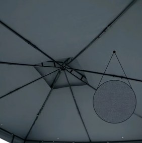 Záhradný altán BestBerg BBGG-30 / 300 x 300 x 260 cm / sivá