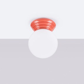 Stropné svietidlo Zori, 1x biele sklenené tienidlo, p