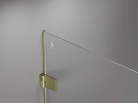 Mexen Lunar-B, sklápací sprchový kút ľavý 95 x 90 cm, 8mm číre sklo, zlatý kartáčovaný - 832-095-090-55-00-L
