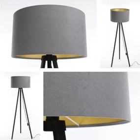 Stojacia lampa STANDART 1xE27/60W/230V šedá/wenge