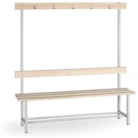 Šatníková lavica s vešiakmi, dĺžka 1500 mm - jednostranná